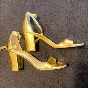 Metallic Gold Heels